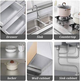 Kitchen Oil Proof Waterproof Stickers Self Adhesive Aluminum Foil Stove Cupboard Moisture Proof Wall Sticker Decoration Stickers