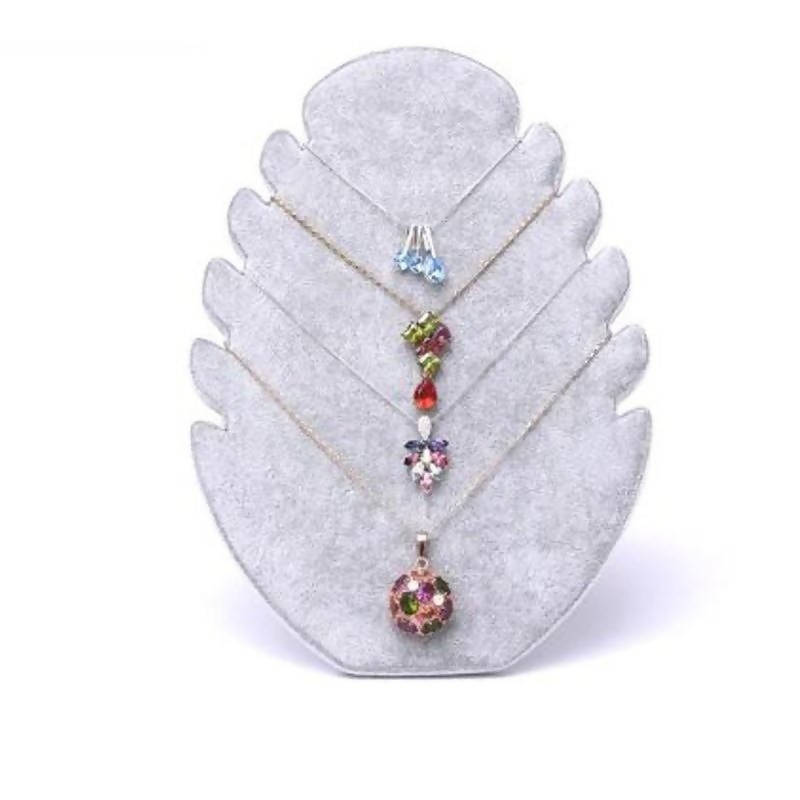 Jewelry Organizer Holder Tray Case For Necklace Storage Display Grey