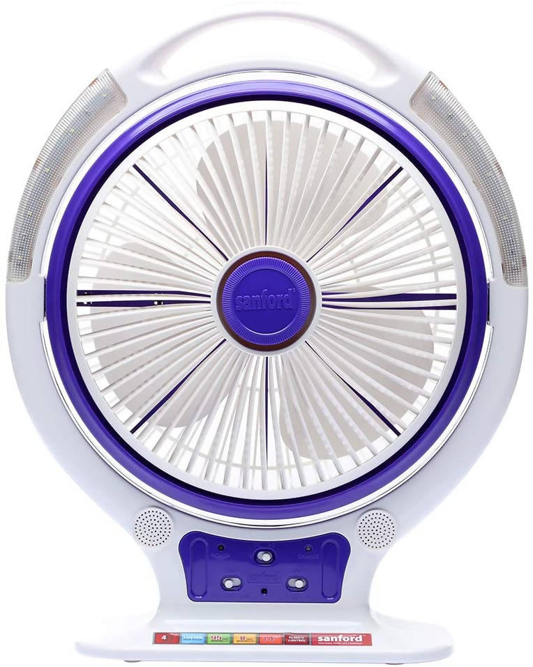 Sanford Rechargeable Table Fan With Led Multi Colour | in Bahrain | Halabh.com