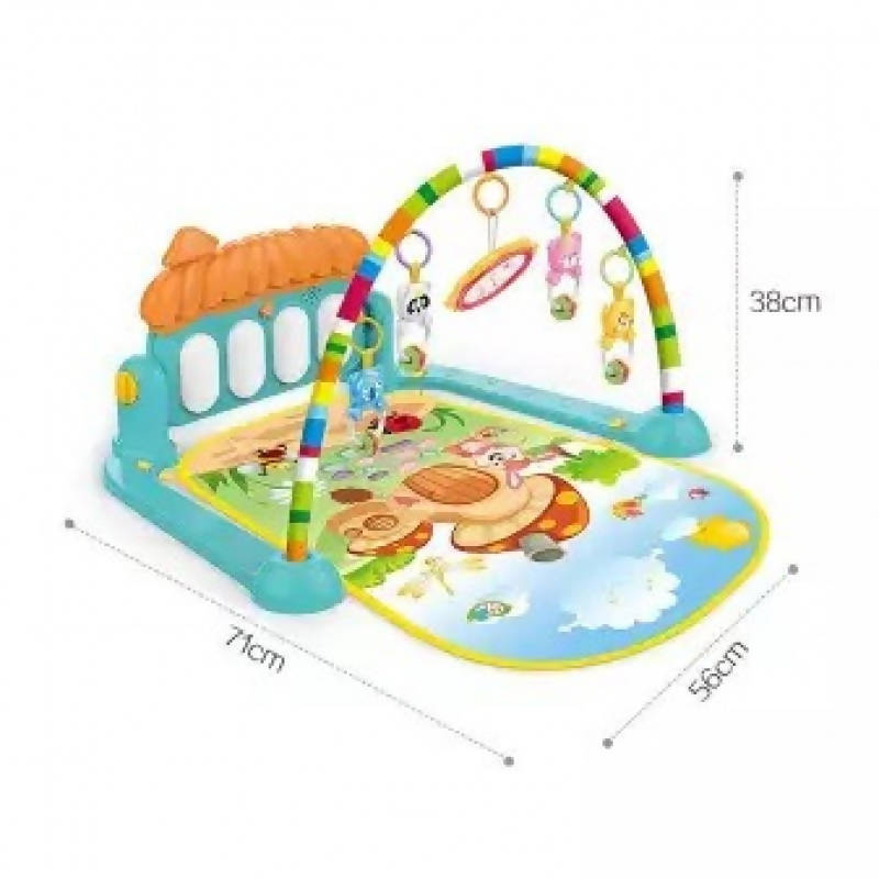 Huanger 3 In 1 Newborn Baby Play Gym Piano Fitness Rack Mat