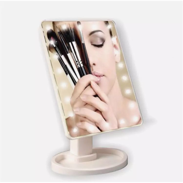 LED Cosmetic Mirror Make-Up Mirror Lamps Fill Light Make up Mirror with LED Light 3 Colors for Women Make up
