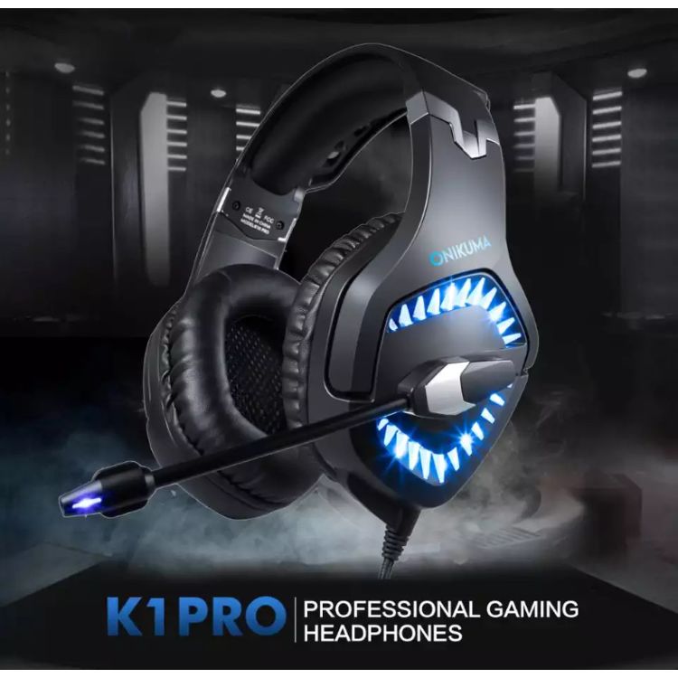 ONIKUMA K1-PRO Wireless Gaming Headset 50 mm Directional Drivers For Audio Precision Noise Cancellation Microphone / Multiplatform Compatability