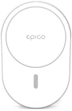 Epico Ellipse Wireless Car Charger (Magsafe Compatible) 15W/10W/7,5W 18W Qc Silver