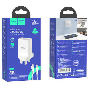 Wall charger “NK6 Rise” single port PD20W UK set with cable
