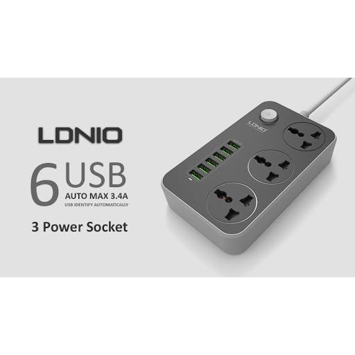 Multi plug with 6 USB Slot - 1227270 | Outlet | USB | Extension Cord | Electronics | Home Improvement | Technology | Convenience | Protection | Versatility | Halabh.com