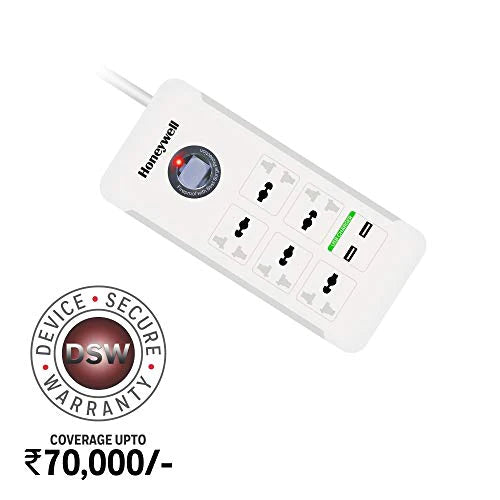Honeywell Platinum 5 Out + 2 USB Surge Protector | Outlet | USB | Extension Cord | Electronics | Home Improvement | Technology | Convenience | Protection | Versatility | Halabh.com