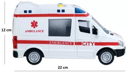 Rescue Friction Ambulance Set for Kids - White