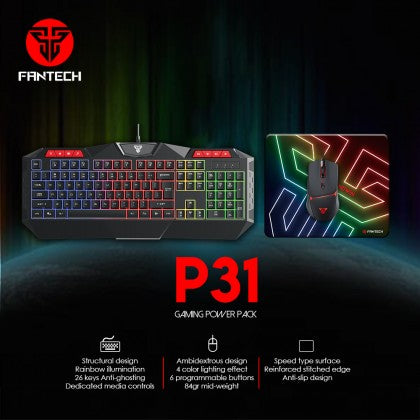 Fantech Keyboard Mouse And Mousepad - P31