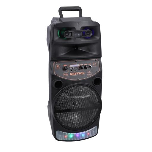 Krypton Rechargeable Portable Speaker With Microphone Black