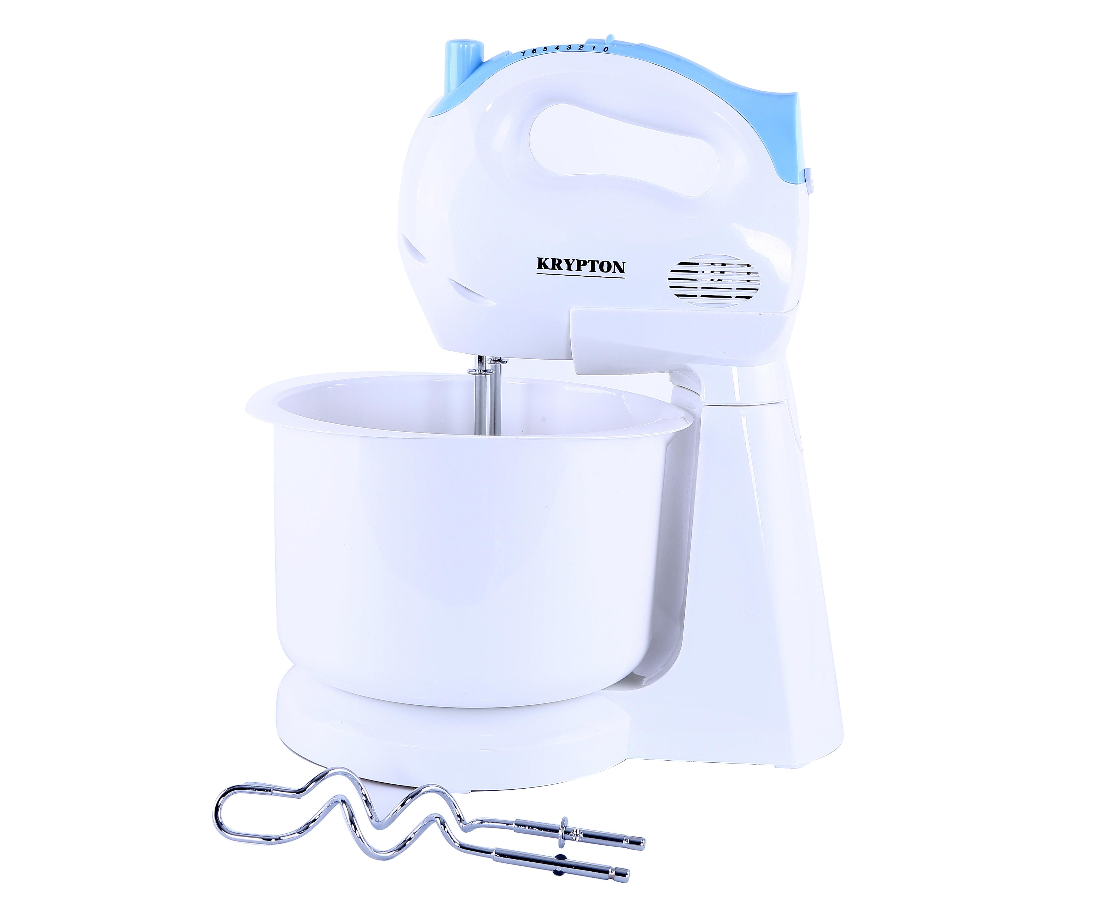 Krypton 2.3L 7 Speed Hand Mixer With Bowl White & Blue