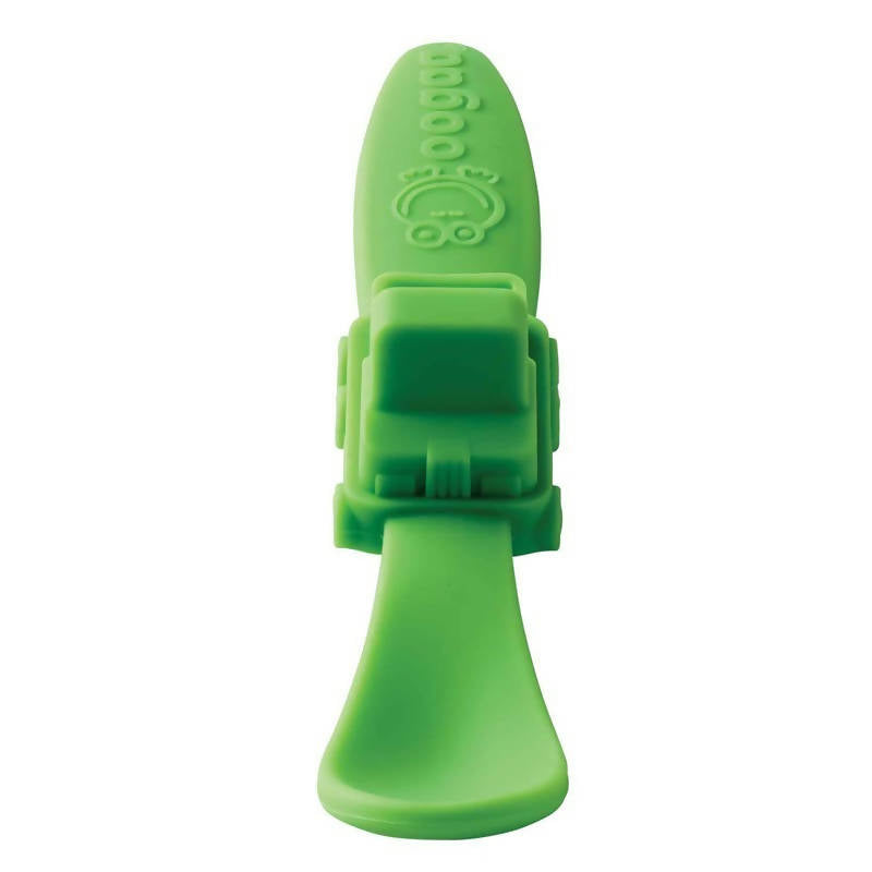 Oogaa Silicone Baby Spoon Truck Green