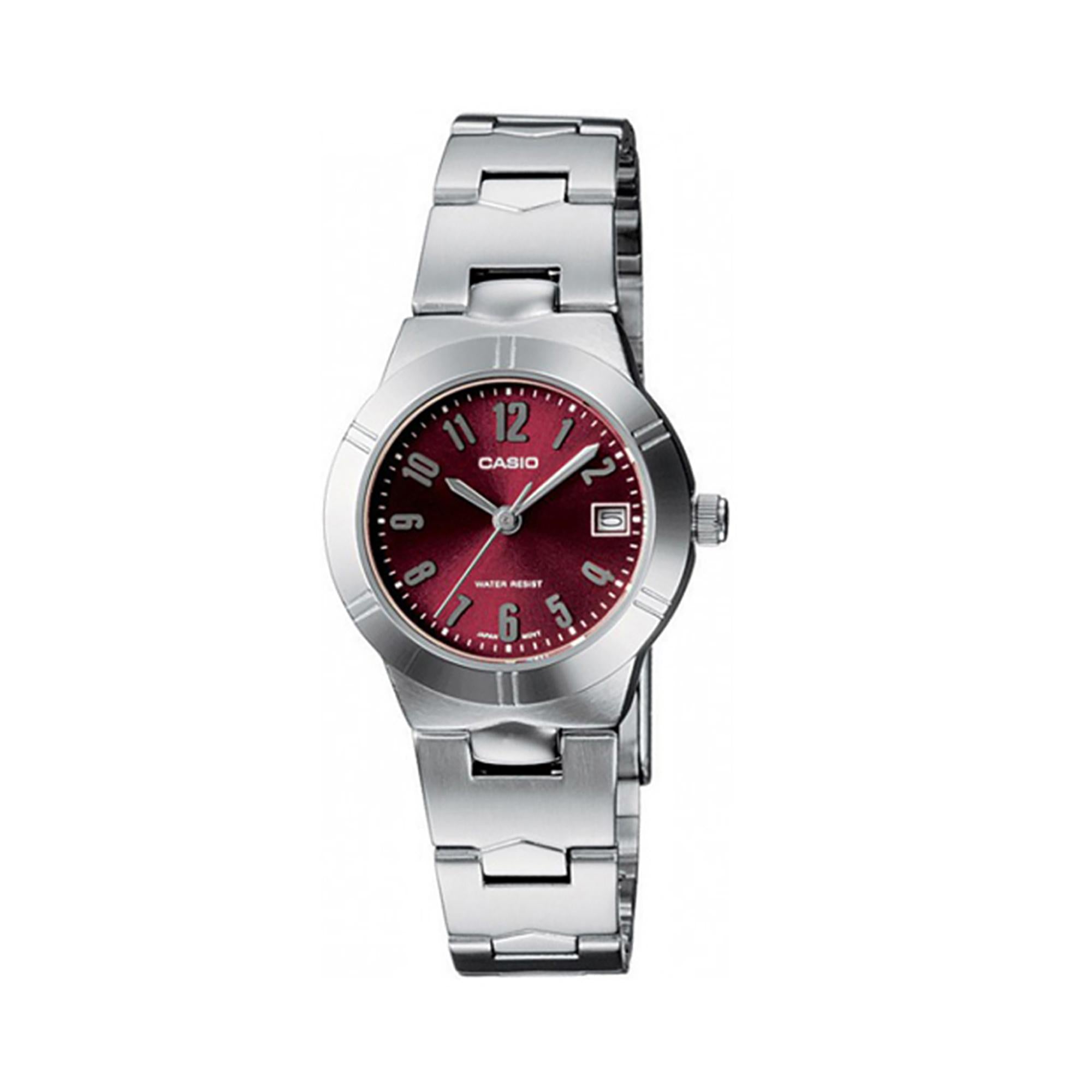 Casio Ladies Analog Watch LTP-1241D-4A2DF | Stainless Steel | Mesh Strap | Water-Resistant | Minimal | Quartz Movement | Lifestyle | Business | Scratch-resistant | Fashionable | Halabh.com