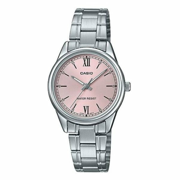 Casio Women's Watch LTP-V005D-4B2UD | Stainless Steel Mesh Strap | Water-Resistant | Minimal | Quartz Movement | Lifestyle| Business | Scratch-resistant | Fashionable | Halabh.com