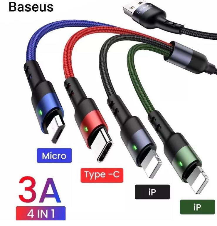 Baseus 4in-1 two iPhone interface fast charging data cable