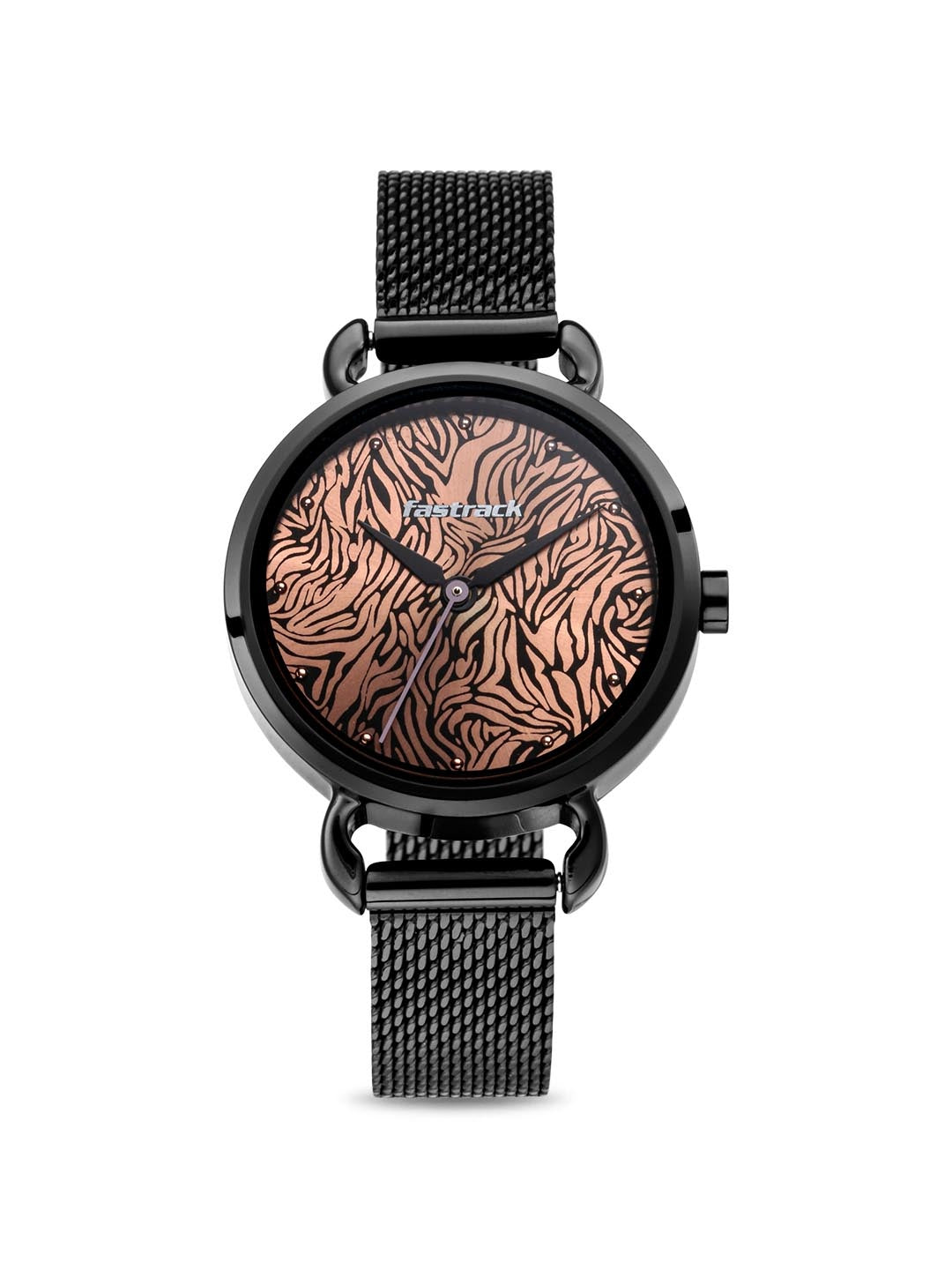 Fastrack Animal Print Women's Watch 6221NM01 | Stainless Steel | Mesh Strap | Water-Resistant | Minimal | Quartz Movement | Lifestyle | Business | Scratch-resistant | Fashionable | Halabh.com