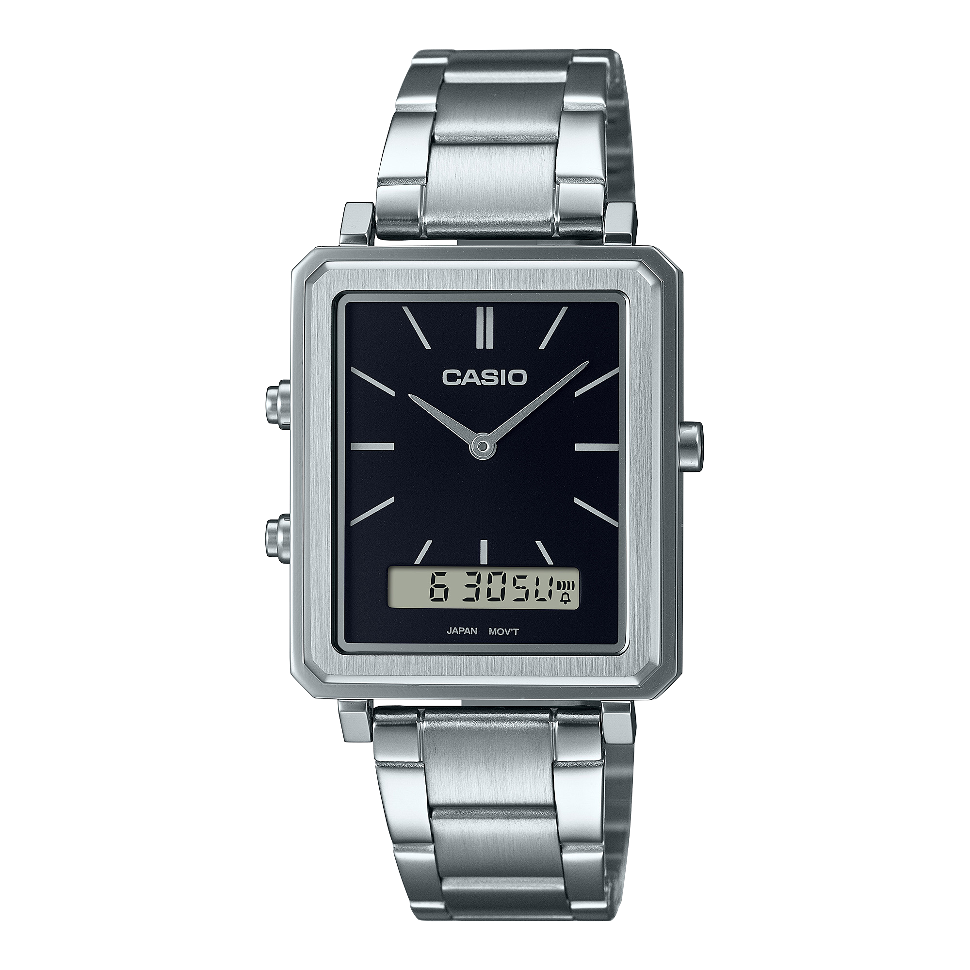Casio Standard Wristwatch MTP-B205D-1EDF | Stainless Steel | Water-Resistant | Minimal | Quartz Movement | Lifestyle| Business | Scratch-resistant | Fashionable | Halabh