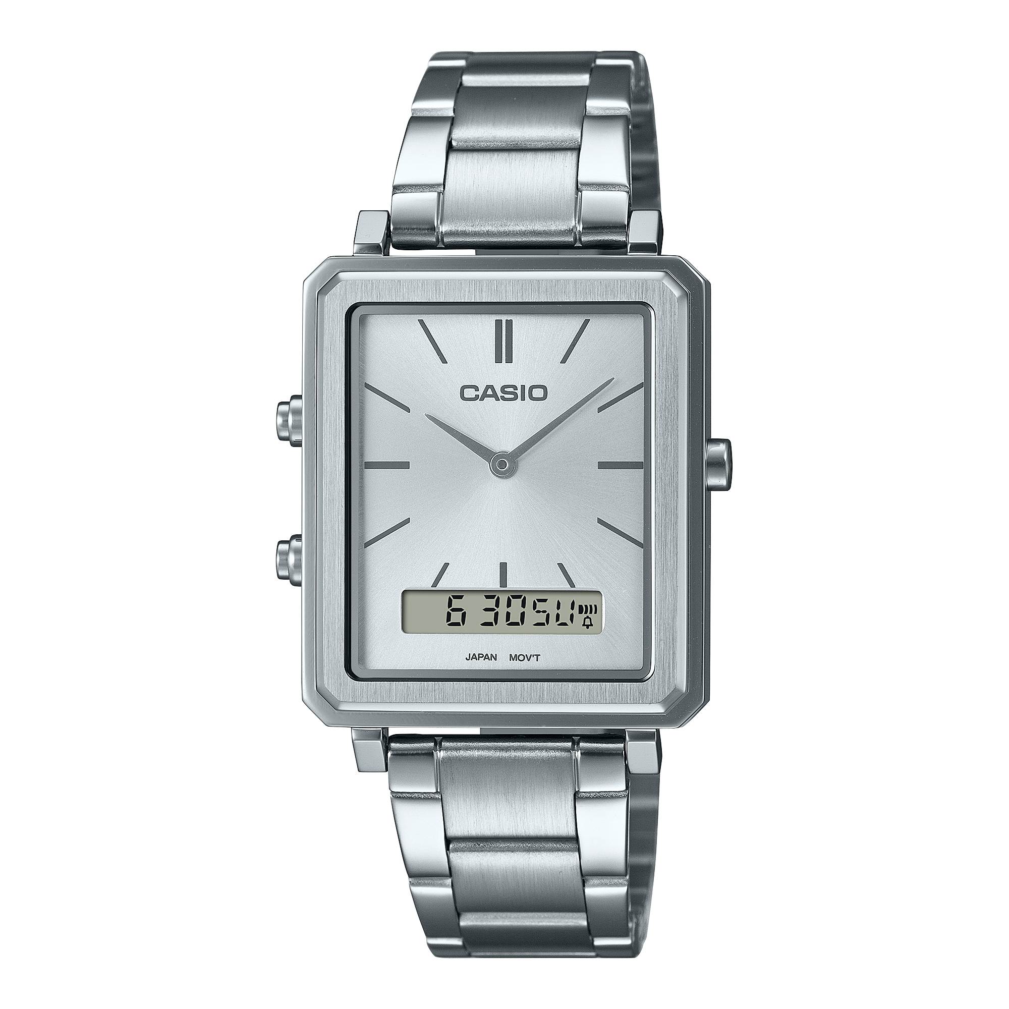 Casio Wristwatch MTP-B205D-7EDF | Stainless Steel | Water-Resistant | Minimal | Quartz Movement | Lifestyle| Business | Scratch-resistant | Fashionable | Halabh