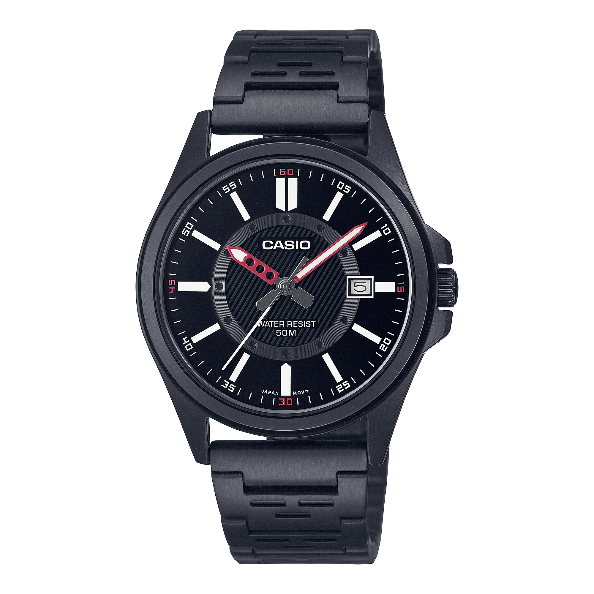 Casio Men's Black Watch - MTP-E700B-1EVDF | Stainless Steel | Water-Resistant | Quartz Movement | Sleek Men's | Fashionable | Durable | Affordable | Halabh