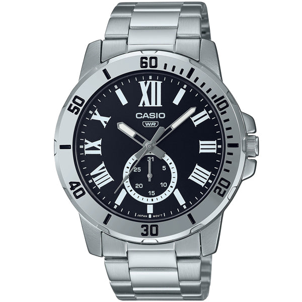 Casio MTP-VD200D-1BUD Men's Watch | Stainless Steel | Water-Resistant | Quartz Movement | Sleek Men's | Fashionable | Durable | Affordable | Halabh