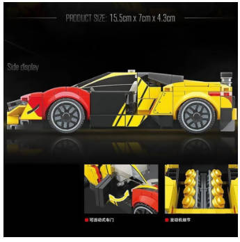 2021 New Moc Speed Champion Series Lam Bor Ghi Ni Famous Supercar Race Car Sports Building Blocks Bricks Kits Classic Model