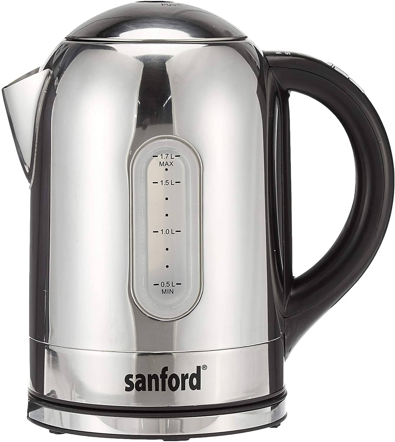 Sanford Electric Kettle 1.7L Steel Silver and Black