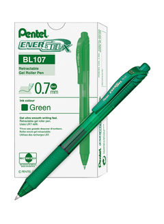 Energel X 0.7 Mm Retractable Gel Roller Pen Green