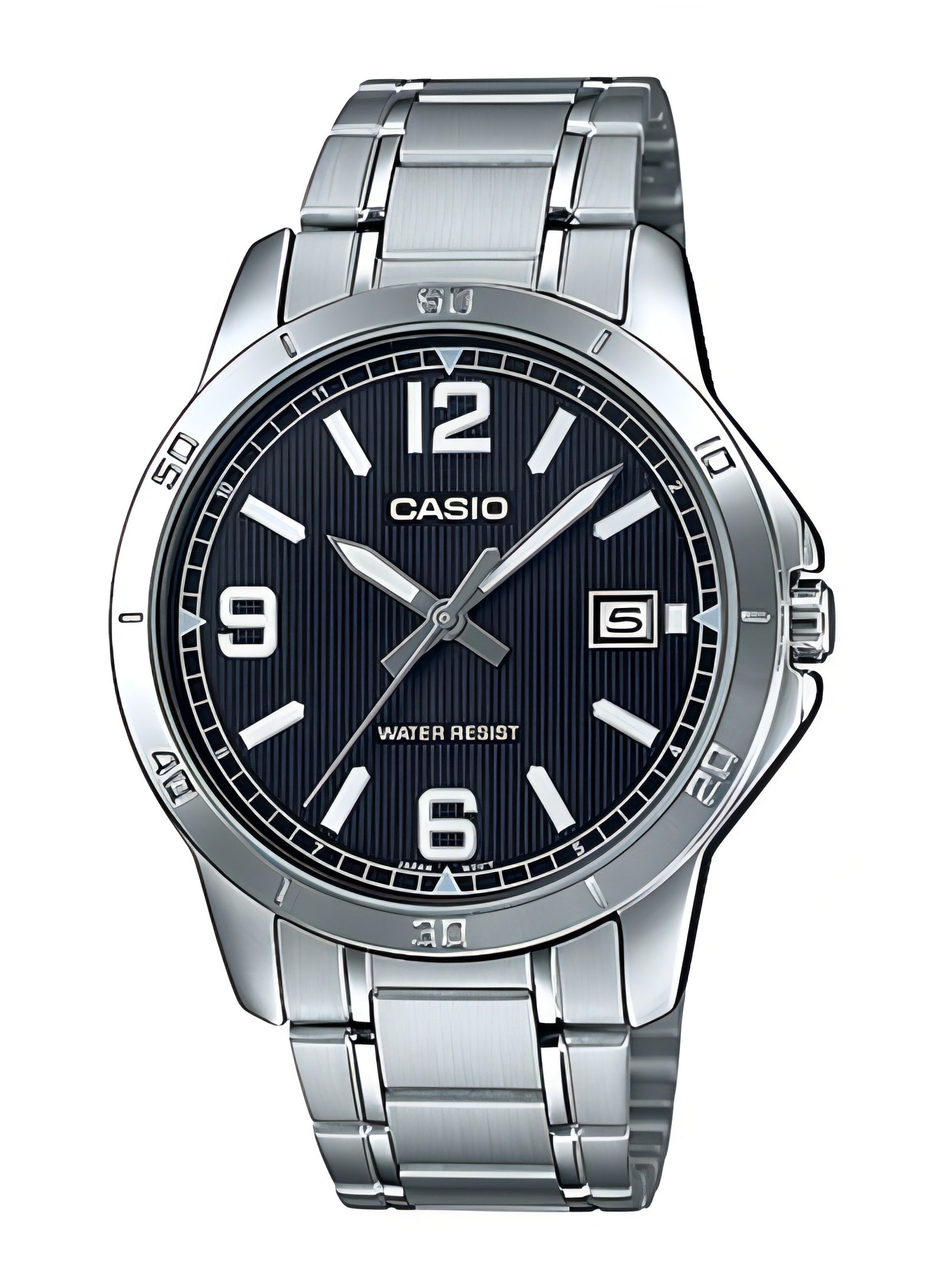 Casio Men's Analog Watch LTP-V004D-1B2UD | Stainless Steel | Mesh Strap | Water-Resistant | Minimal | Quartz Movement | Lifestyle | Business | Scratch-resistant | Fashionable | Halabh.com