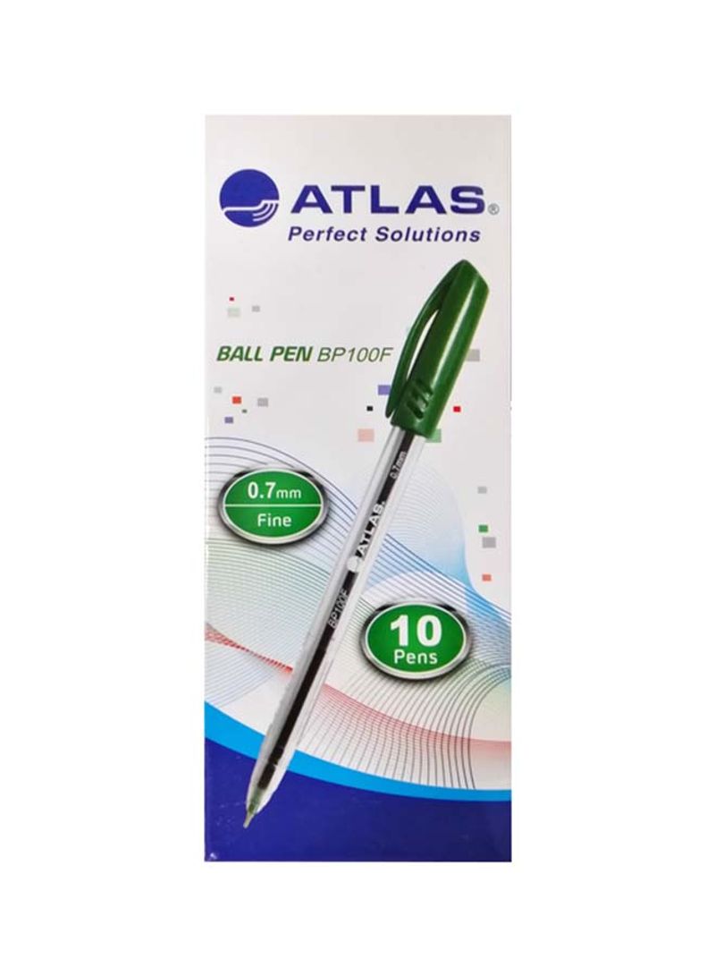 Ball Pen 1.0mm Green BX 10