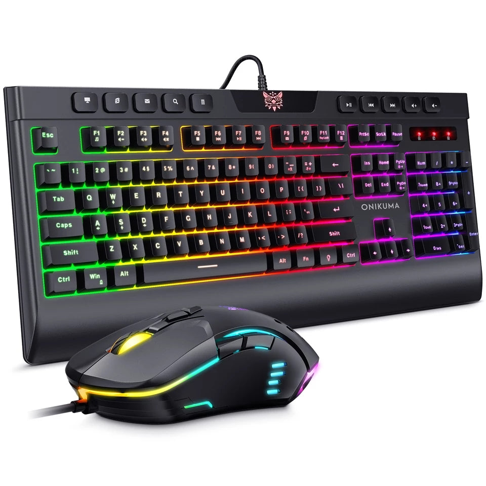 ONIKUMA RGB Gaming Keyboard & Mouse Combo