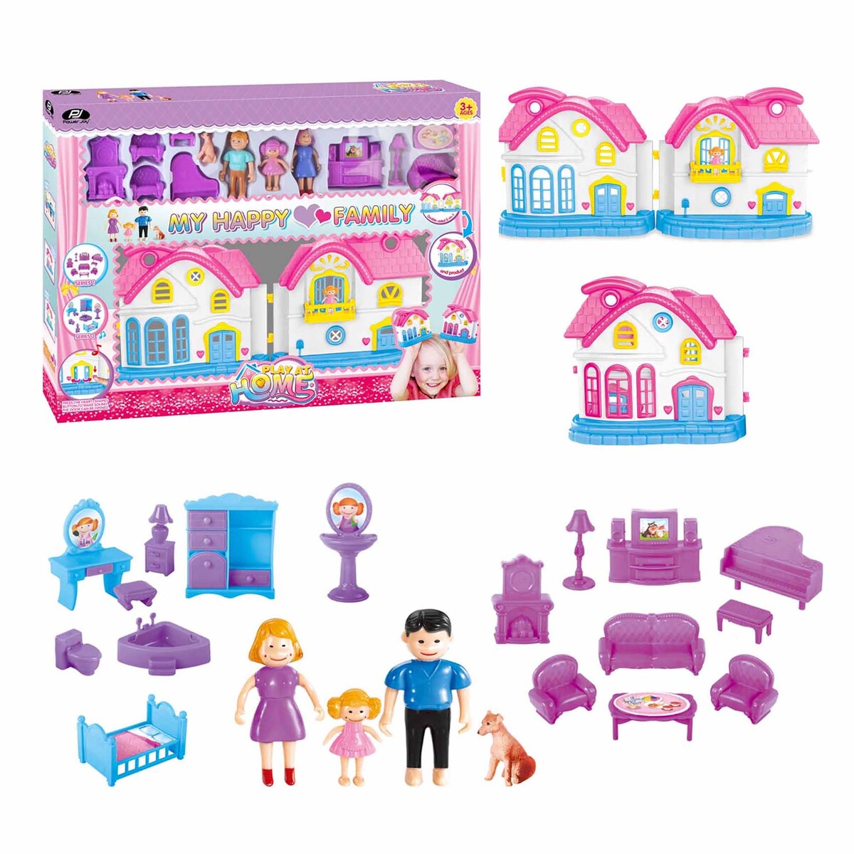 Buy Power Joy My Happy Family Playset in Bahrain Toys for Kids Halabh