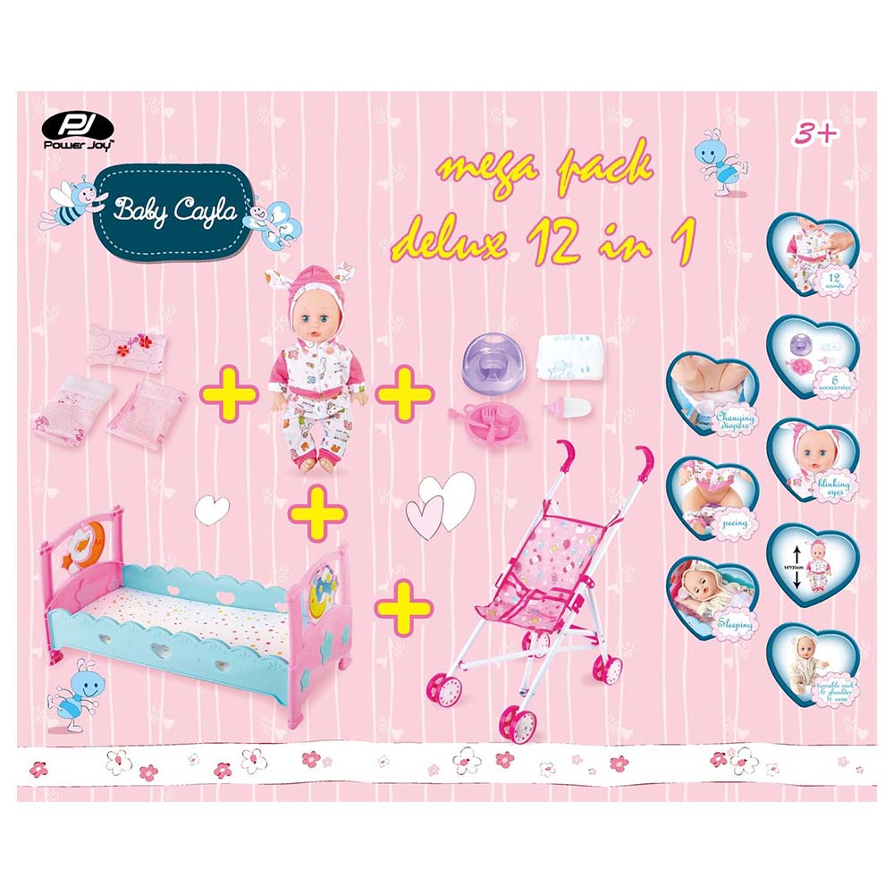 Power Joy Toys | ALGT Toys | Age 3 and Above Kids | Baby Doll | Mega Doll Set | Character Toy | Doll | Doll Playset | Fun Toy | Toys for Kids in Bahrain | Halabh.com