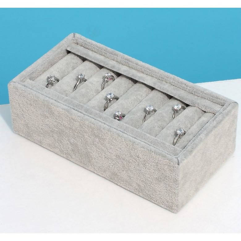Jewelry Organizer Holder Tray Case For Ring Earrings Bangles etc Storage Display Grey