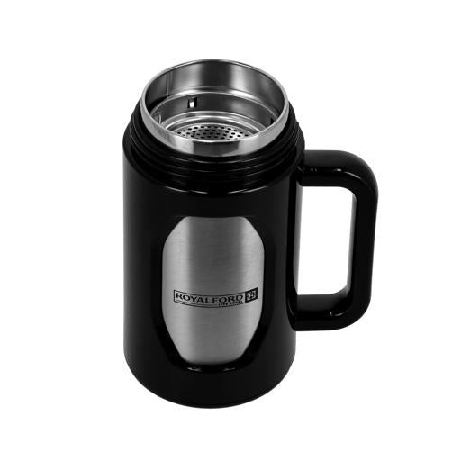 Royalford Travel Mug With Strainer 400ML Highly Durable Stainless Steel