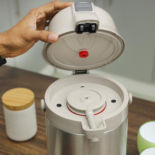 Thermo Airpot Flask, H360 Rotating Base, Portable. Keep Drinks Hot or Cold for Hours