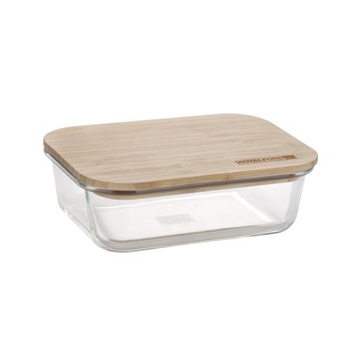 Royalford RF10318 Rectangular Glass Food Container 370ml Capacity