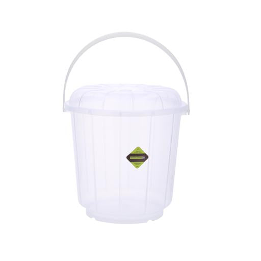 Royalford RF10694 Transparent Bucket with Lid, 20L Plastic Bucket