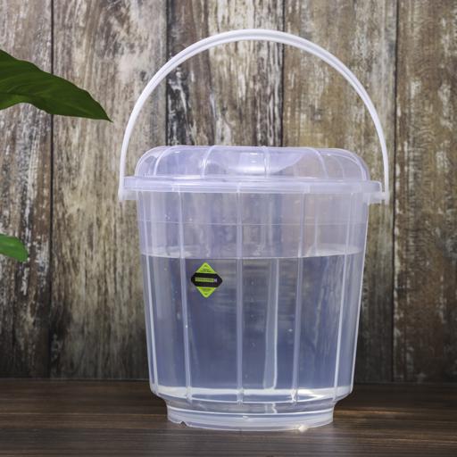 Royalford RF10694 Transparent Bucket with Lid, 20L Plastic Bucket