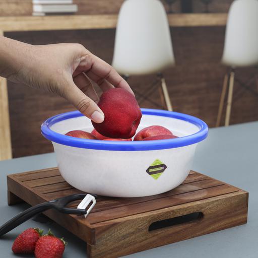 Royalford RF10703 Plastic Basin with Ring, 2.5L Plasticware Tub