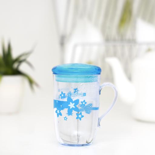 Royalford Water Cup Portable Reusable Transparent Tumblers 260ml