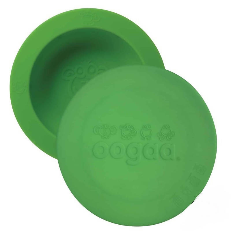 Oogaa Baby Bowl & Lid In Silicone Green