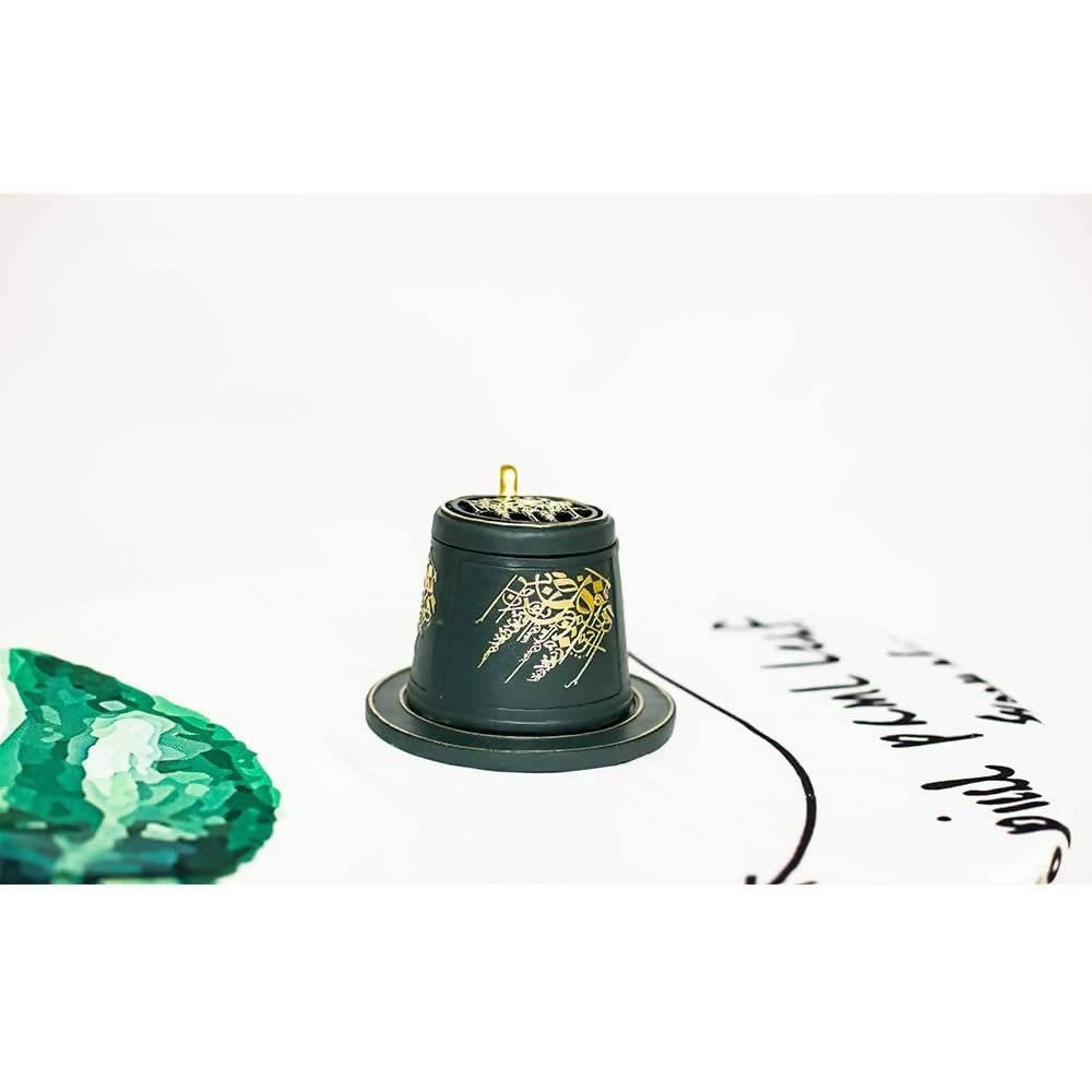 Cuijingr Cup Incense Burner For Office Dark Green