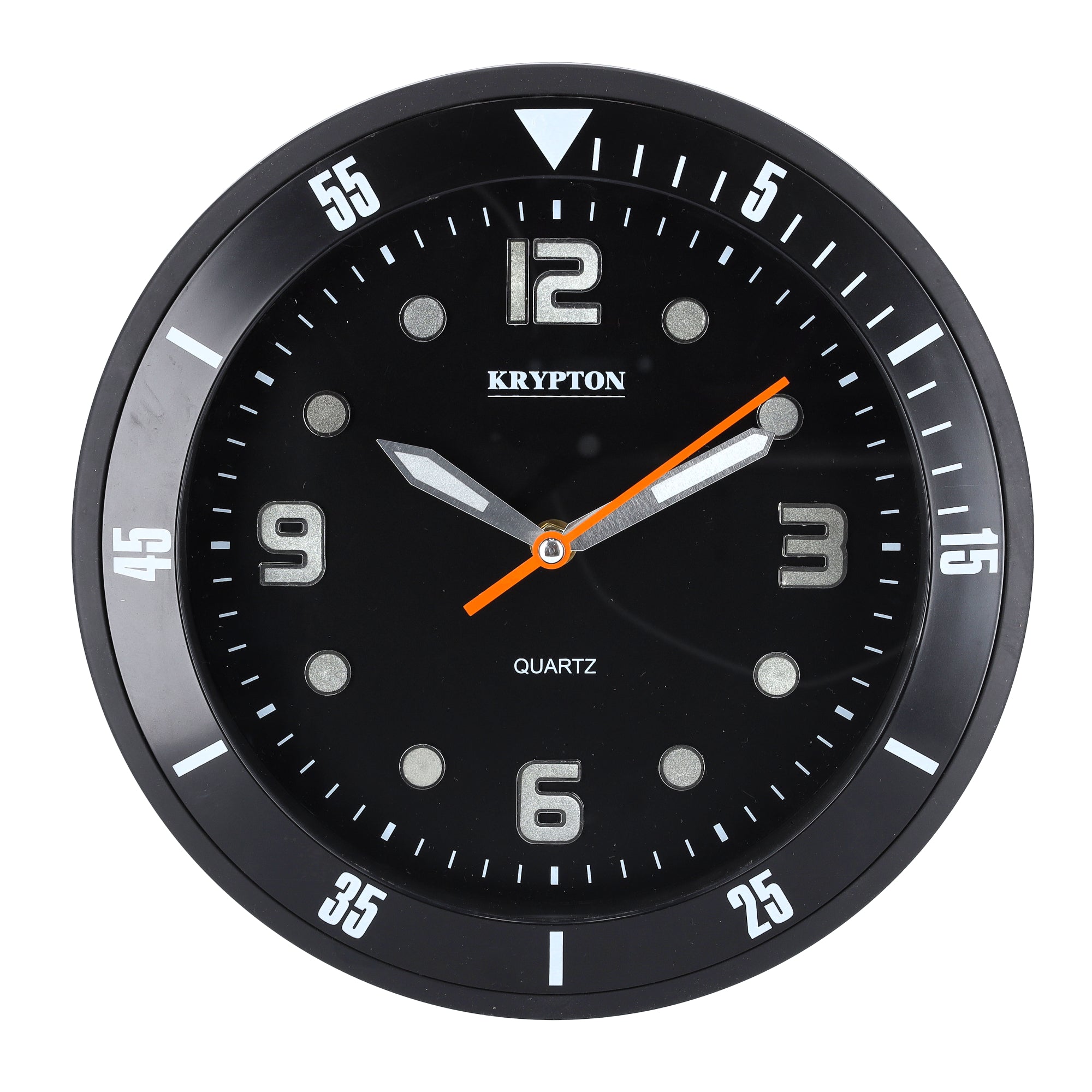 Krypton Round Wall Clock Black KNWC6120 | stylish watch | accurate timekeeping | wall clock | round clock | Casio watch | wall watch | home décor | timepiece | Halabh.com