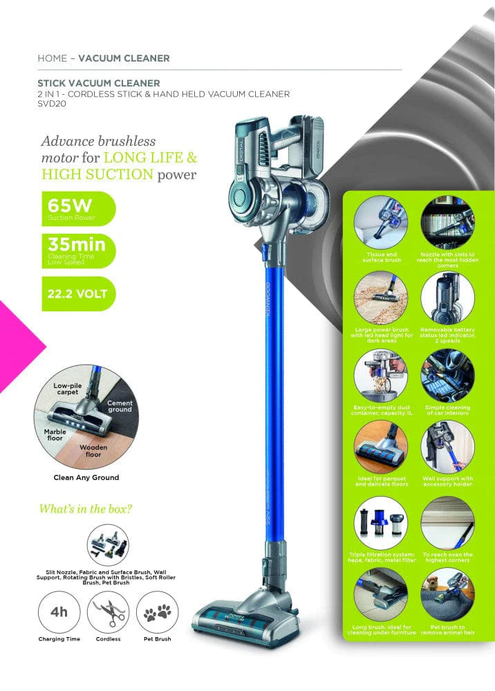 Kenwood 2 In 1 Cordless Vacuum Cleaner Cordless | in Bahrain | Halabh.com