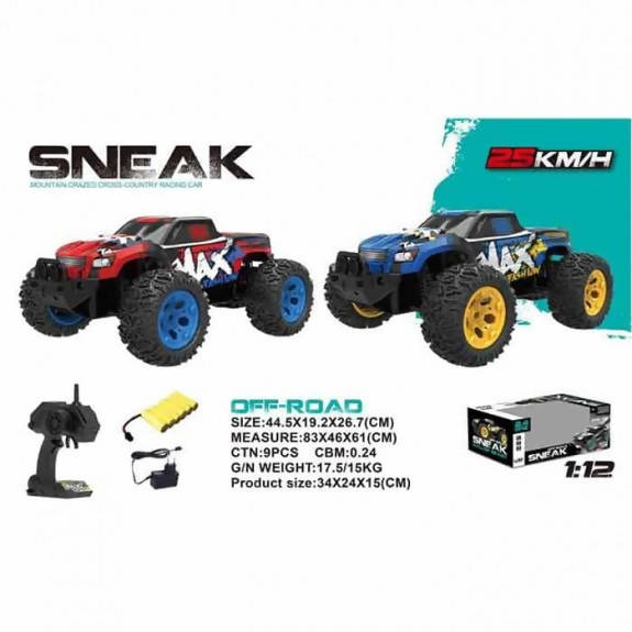 1:12 High Speed Remote Control Off Road Vehicle Pet/2 Color Containing Batteries