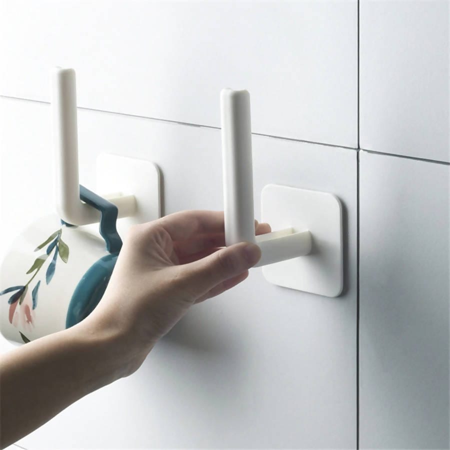 1Pc Kitchen Self-adhesive Accessories Under Cabinet Paper Roll Rack Towel Holder Tissue Hanger Storage Rack for Bathroom Toilet