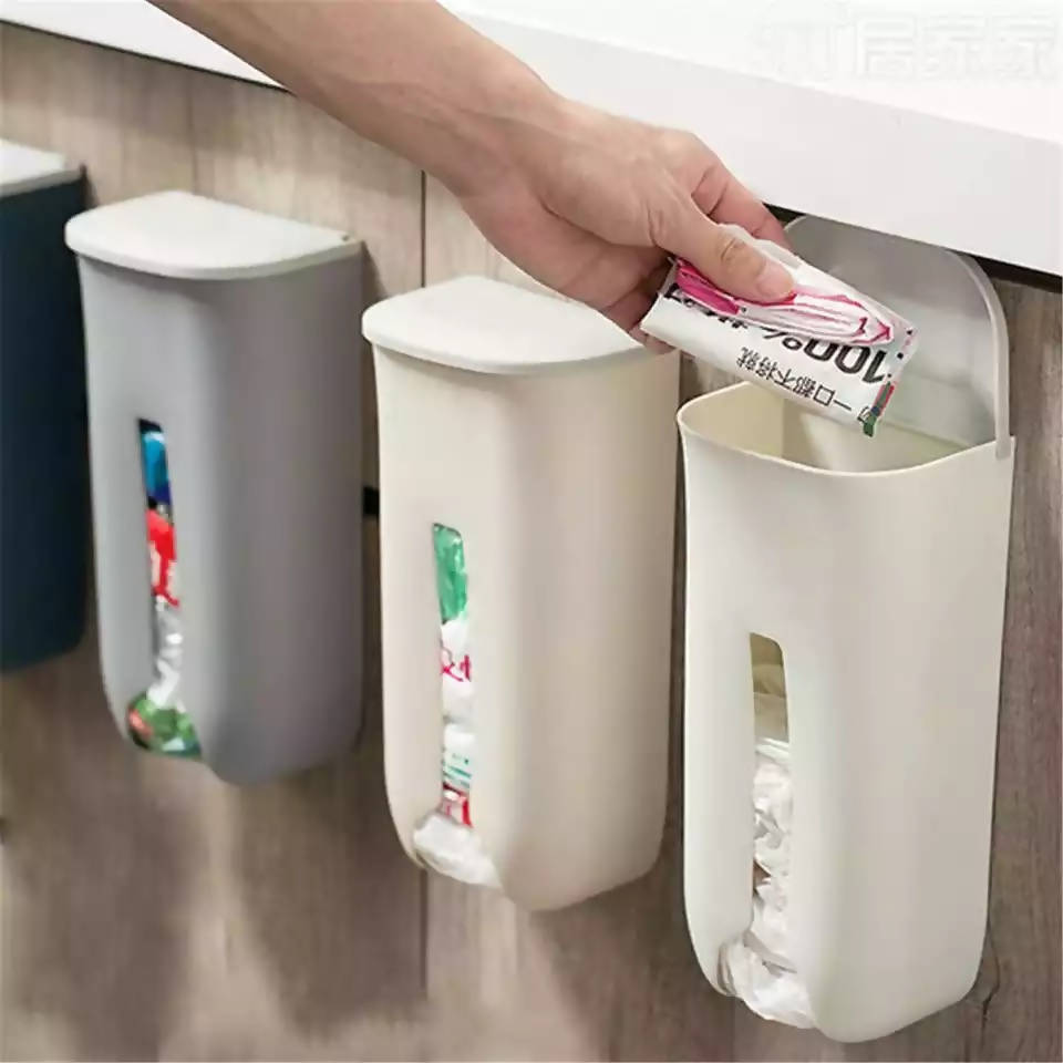 Wall-mounted Plastic Bag Storage Container For Home Kitchen