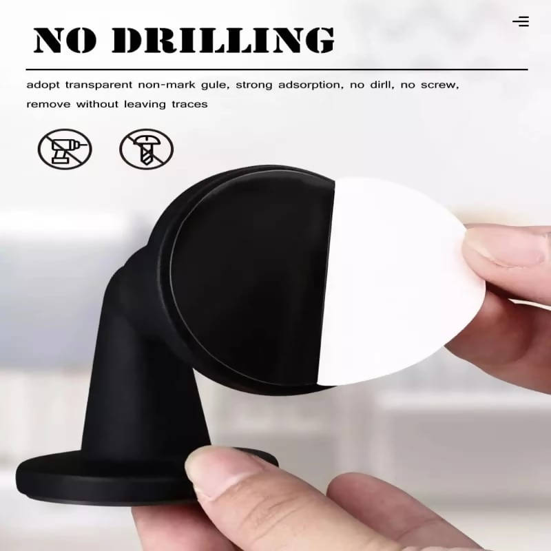 Mute Non-Punch Silicone Door Stopper Touch Toilet Wall Protector Absorption Door Plug Anti-Bump Door Holder Gear Gate Resistance