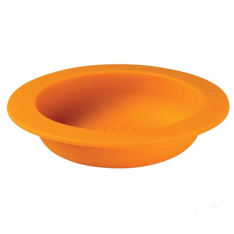 Oogaa Baby Bowl & Lid In Silicone Orange