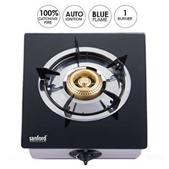 Shop Sanford 1 Burner Gas Stove Glass Black | Best Stove | Halabh