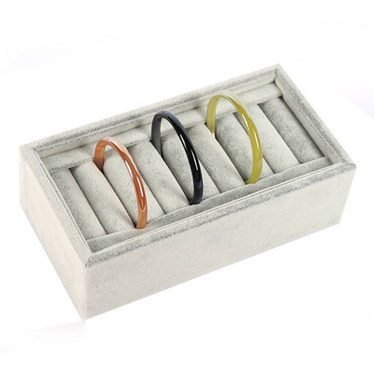 Jewelry Organizer Holder Tray Case For Ring Earrings Bangles etc Storage Display Grey